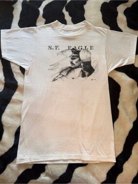 Vintage 1981 S.F. San Francisco Bald Eagle Gay Queer Bar T-Shirt Size Small RARE